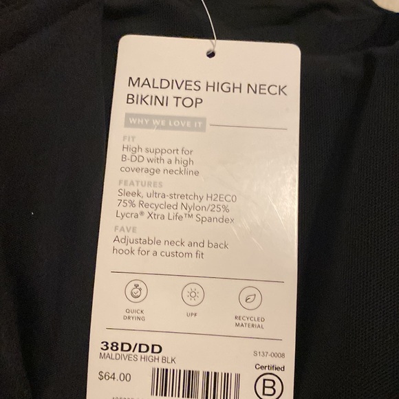 🖤 Athleta Maldives Bra Cup Bikini Top // Black - Picture 9 of 13